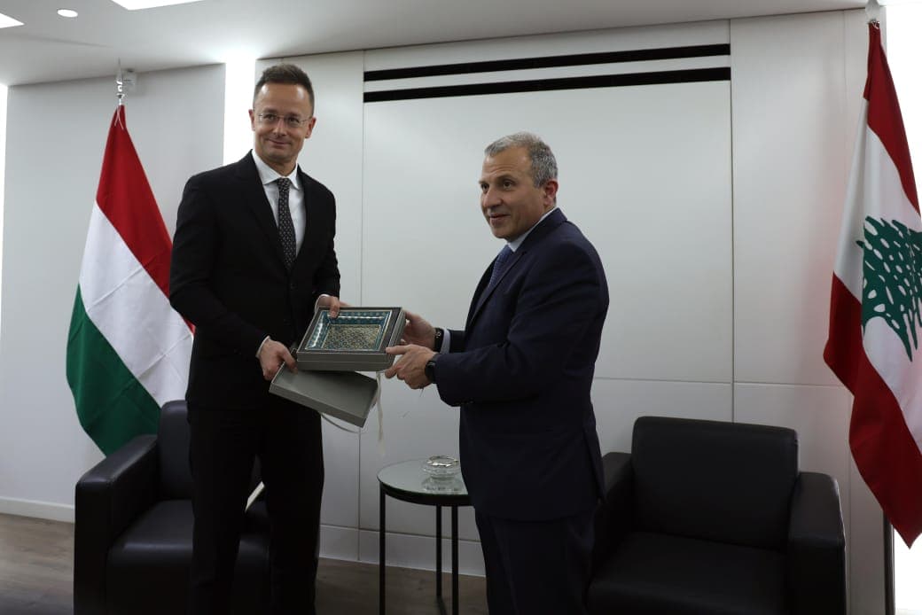 باسيل يستقبل وزير خارجية هنغاريا في مقر التيار الوطني الحر