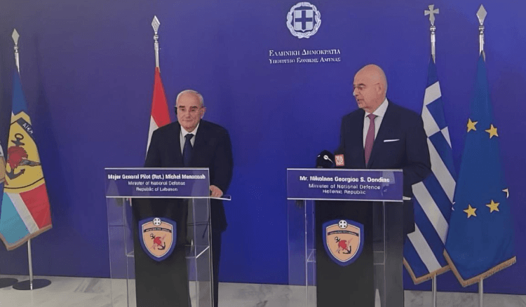 منسى في أثينا لبحث تعزيز التعاون العسكري بين لبنان واليونان